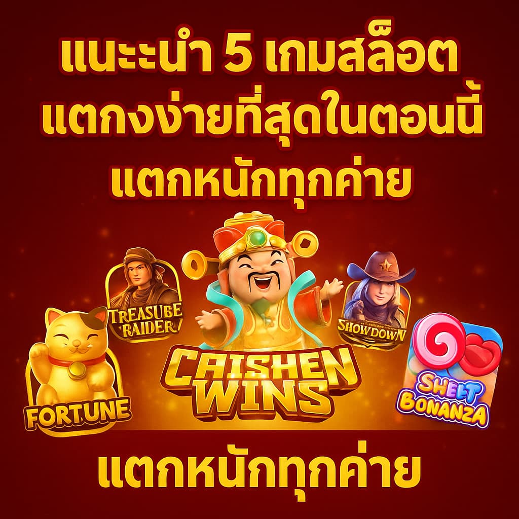 แนะนำ 5 เกมสล็อตแตกง่ายที่สุดในตอนนี้ แตกหนักทุกค่าย