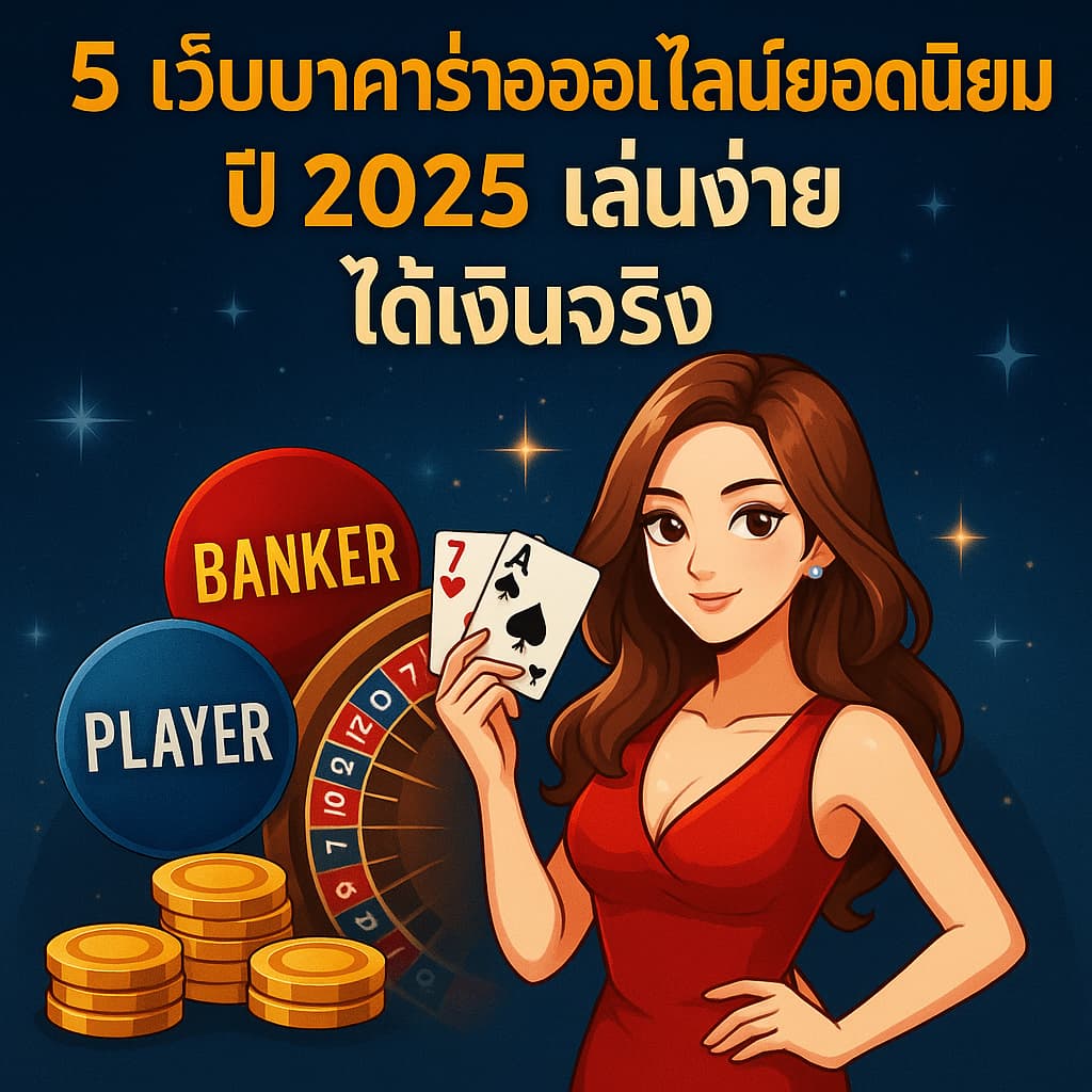 5 เว็บบาคาร่าออนไลน์ยอดนิยมปี 2025 เล่นง่าย ได้เงินจริง